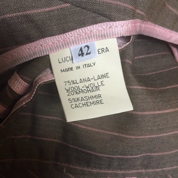 LUCIANO BARBERA WOOL BLEND PANT SUITS SIZE 42 - Picture 13 of 13